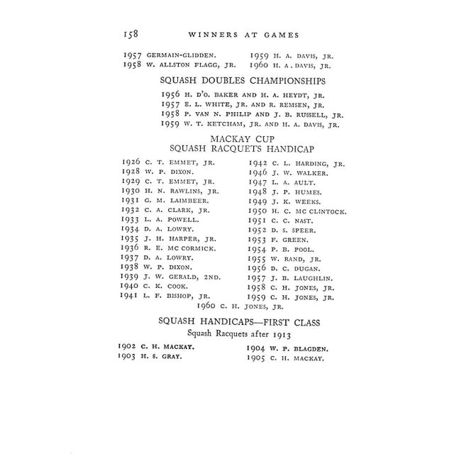 1960s "Racquet and Tennis Club Book for 1961" For Sale - Image 5 of 9