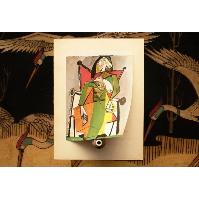 Paper 1943 After Picasso "Woman Seated in an Armchair", First Edition Parisian Offset Lithograph For Sale - Image 7 of 10