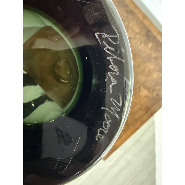 Debra Moore Ombre Smoked Glass Vase, Signed For Sale - Image 12 of 12