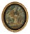 Regency Stumpwork Oval Picture For Sale