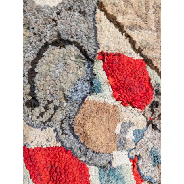 19th or 20th Century American Folk Art Hooked Rug With Cat and Two Kittens For Sale - Image 13 of 14