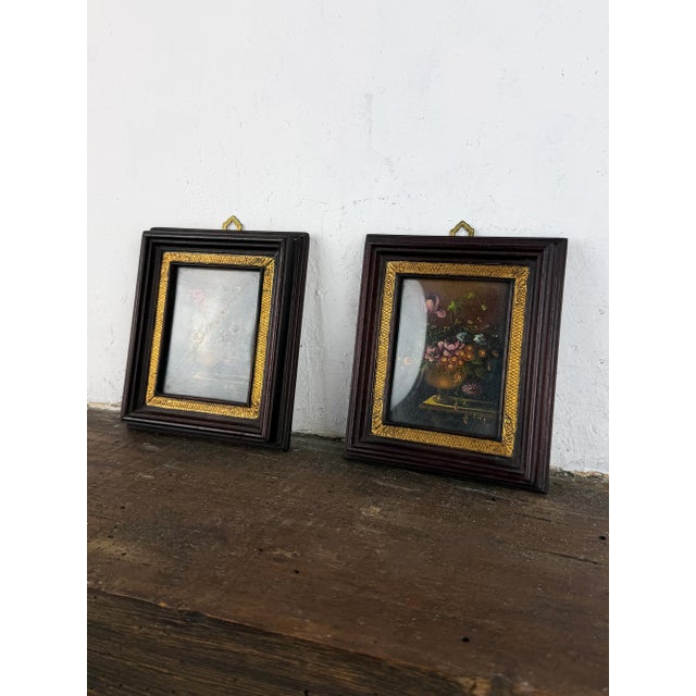 Still Life Composition, 1920s, Oil Painting on Copper, Set of 2 For Sale - Image 10 of 12