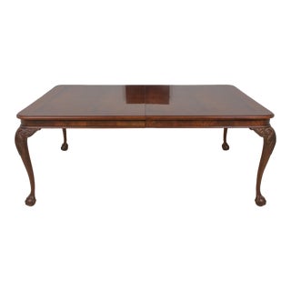 Bernhardt Flame Mahogany Ball & Claw Dining Room Table For Sale