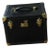 Vintage Black Leather Vanity Case For Sale
