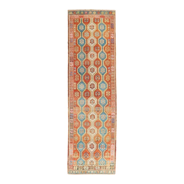 Early 20th Century Antique Zabihi Collection Turkish Melas Runner For Sale