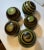 Set of 5 Monkey Balls With Green and Brown Swirls For Sale In New York - Image 6 of 9