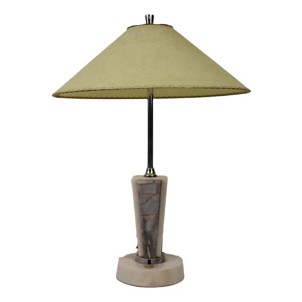 Marble Table Lamp from Kámen Praha, 1950s For Sale