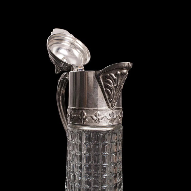 1960s Pair of Vintage Italian Glass Decorative Ewers For Sale - Image 9 of 13