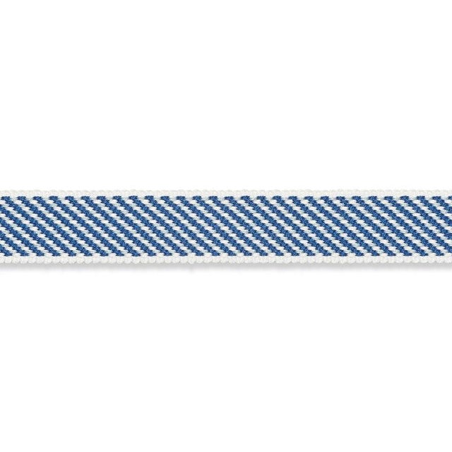 Contemporary Sample - Schumacher Winston Cotton Braid Narrow in Navy For Sale - Image 3 of 3