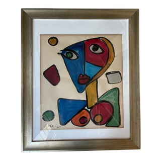 Picasso Style Painting by Peter Keil, 1965 For Sale