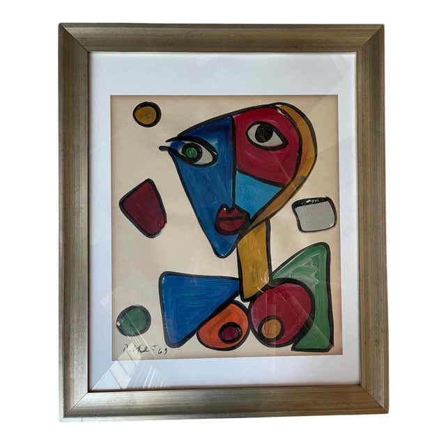 Picasso Style Painting by Peter Keil, 1965 For Sale