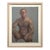 Vintage Expressionist Male Nude Figurative Study, Framed (Oil on Canvas Paper) For Sale
