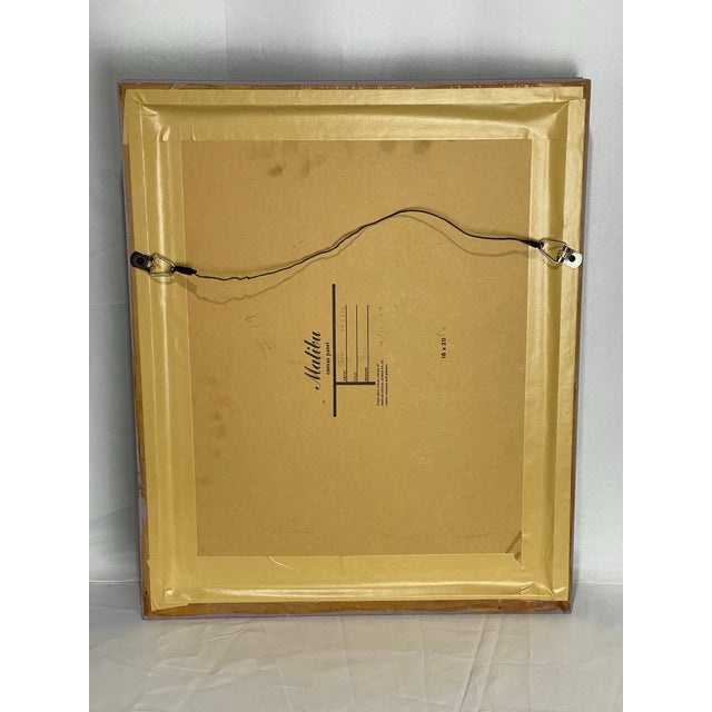 1970s Whimsical Mid-Century Modern Cityscape Painting in Lavender Frame For Sale In Cincinnati - Image 6 of 11