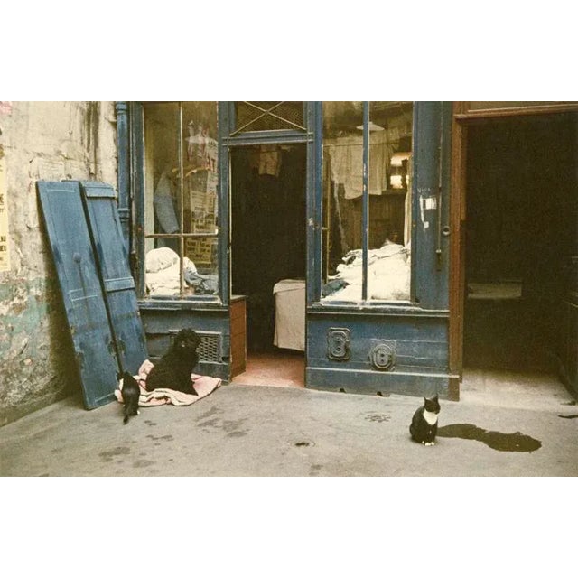 Parisian Blue Shop selling textiles in the Rue de Bièvre, Paris. From the series Paris in Colour, 1956–1961. Photo by...