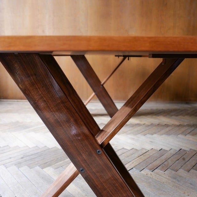 Wood Tl58 Dining Table and Sd57 Chairs attributed to Marco Zanuso for Poggi, Italy, 1970s, Set of 7 For Sale - Image 7 of 18