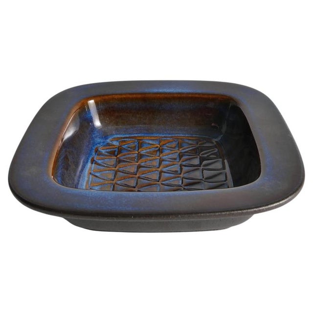 Mid-Century Modern Blue Stoneware Catchall by Einar Johansen, Søholm, Denmark, 1960s For Sale - Image 15 of 15