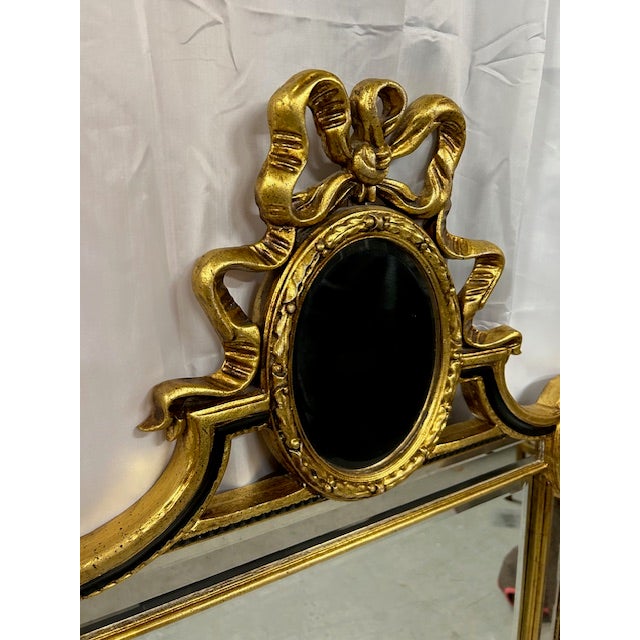 Early 21st Century Louis XVI Style Gold Gilt Mirrors by LaBarge, a Pair For Sale - Image 5 of 12
