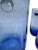 Vintage 1970s Light Blue Colony Hand Blown Glass Pitcher and Glasses- A Set of 9 For Sale - Image 9 of 11