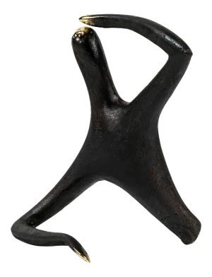 Carl Auböck Model #4059 'Optimist/Pessimist' Brass Sculpture