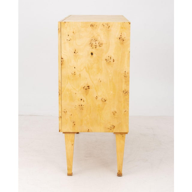 Wood Contemporary Burl Poplar Cabinet For Sale - Image 7 of 8
