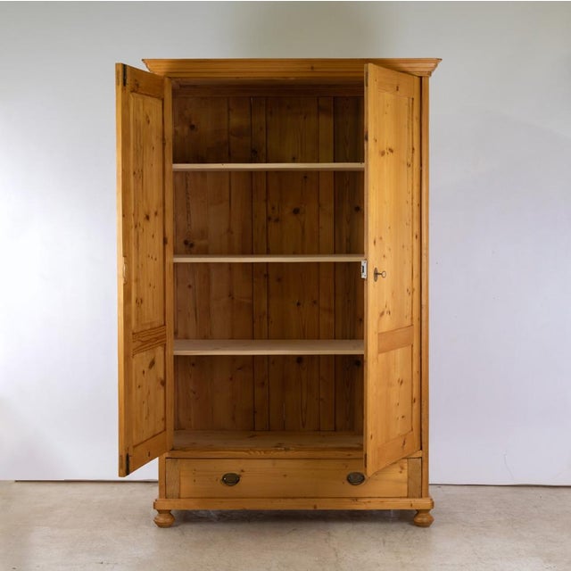 Softwood Wardrobe with Drawer For Sale - Image 3 of 9
