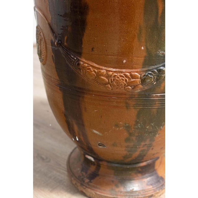 Terra Cotta 19th Century French Anduze Vase Circa 1890 For Sale - Image 8 of 10