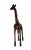 Metal Antique Brass Finish Metal Giraffe Sculpture For Sale - Image 7 of 8