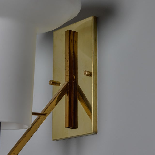 1970s Sculptural Glass and Brass Sconces Attributed to Ignazio Gardella - a Pair For Sale - Image 10 of 17