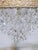 Vintage Multi-Tier Crystal Waterfall Chandelier With Ornate Brass Rim For Sale - Image 4 of 9