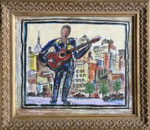 Konstantin Bokov, Mariachi Bill Clinton, Acrylic and Mixed Media, Signed and Dated