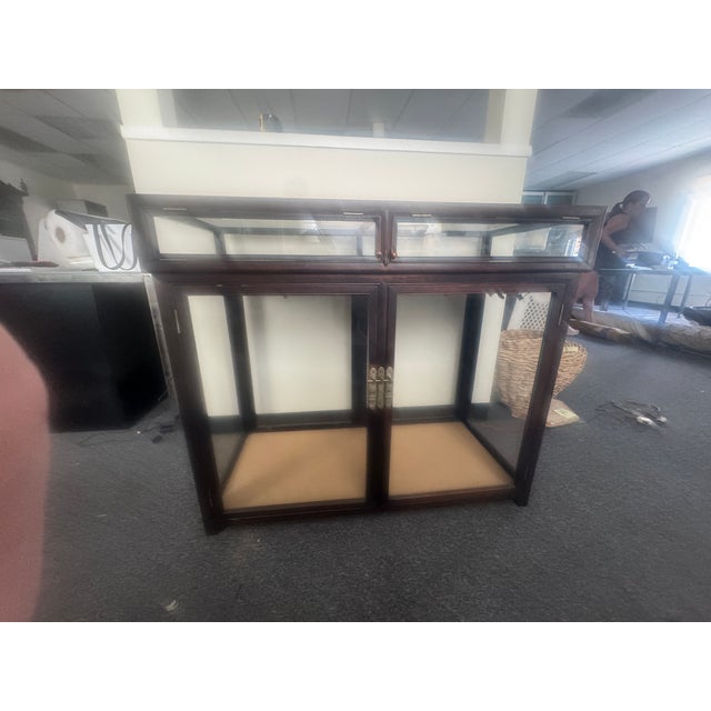 Wood Antique Asian Display Cabinet For Sale - Image 7 of 8