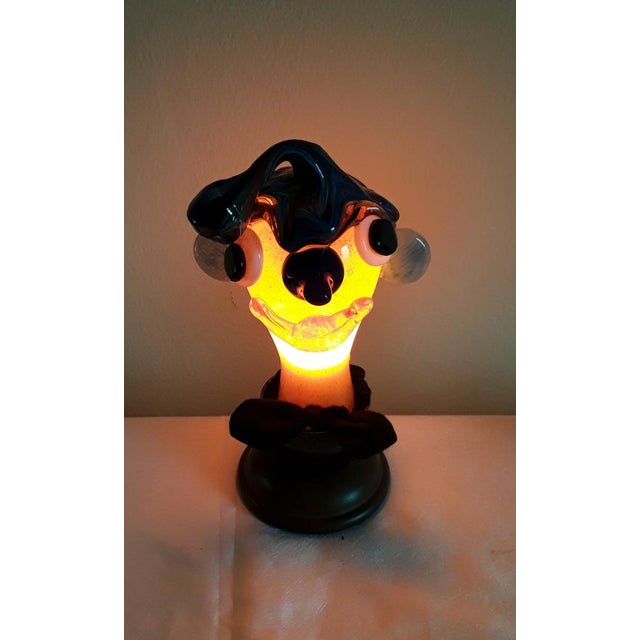 Vintage Sculptural Table Lamp in Colored Glass from Joska Crystal, 1980s For Sale - Image 6 of 9
