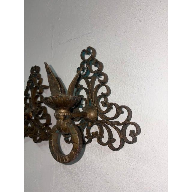 Wrought Iron Candleholders, 1900s, Set of 2 For Sale - Image 6 of 10