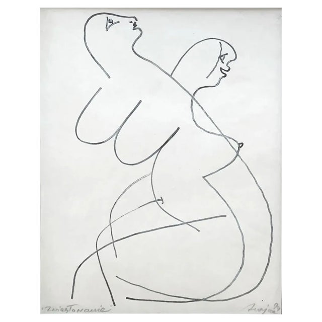 Józef Szajna, Annunciation, 1994, Ink on Paper For Sale