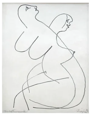 Józef Szajna, Annunciation, 1994, Ink on Paper