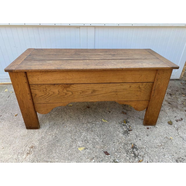 Antique Oak Trunk, 19th Century For Sale - Image 5 of 18