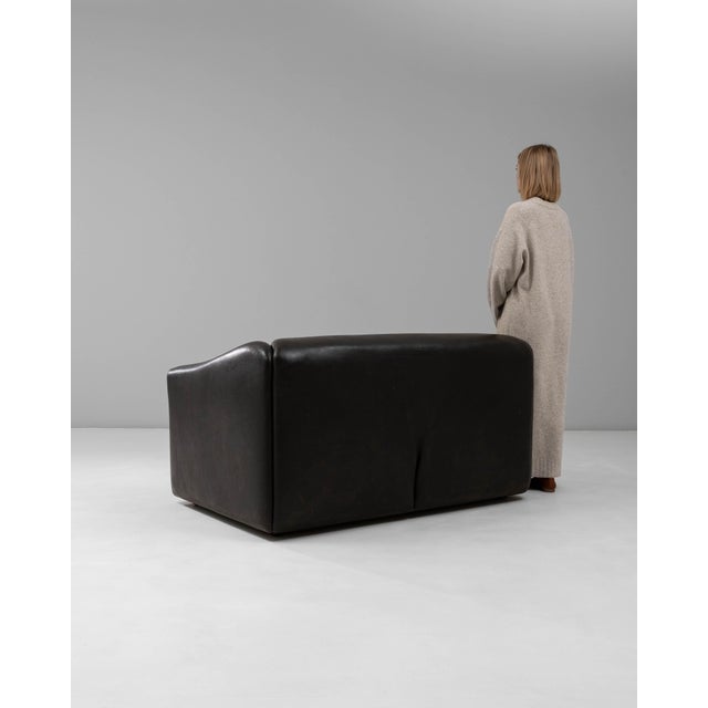 Black 1960s Swiss Leather Sofa Ds 47 By De Sede For Sale - Image 8 of 18