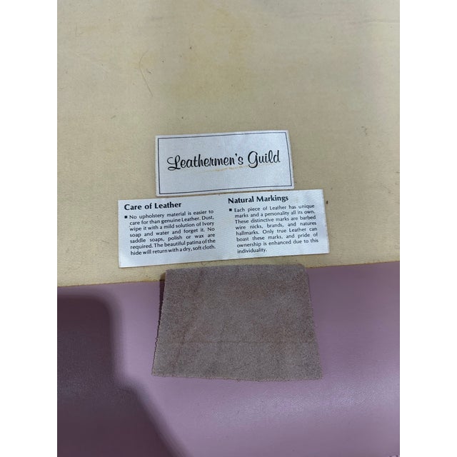 Pink Vintage Postmodern 1990’s Sculptural Pink Leather Sofa For Sale - Image 8 of 12