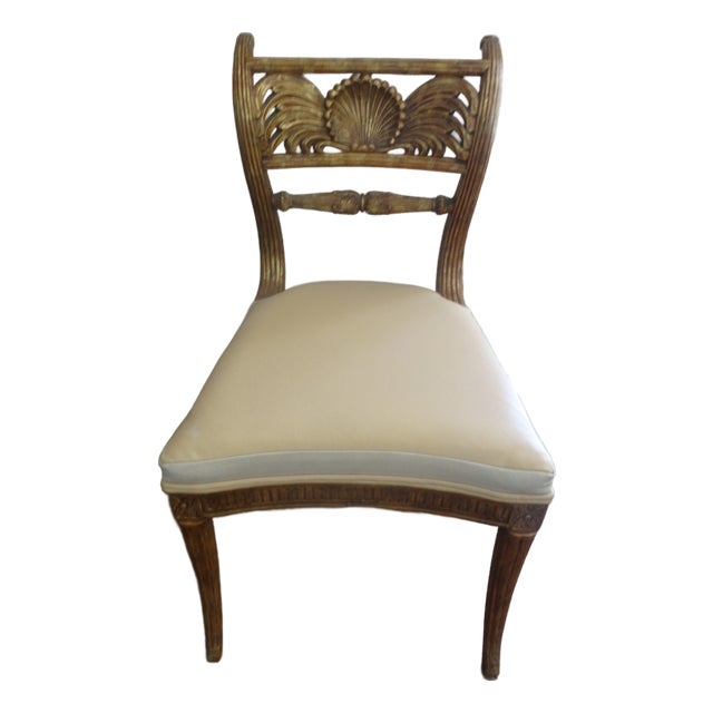 Late 20th Century Rose Tarlow Style Regency Shell Back Chair For Sale