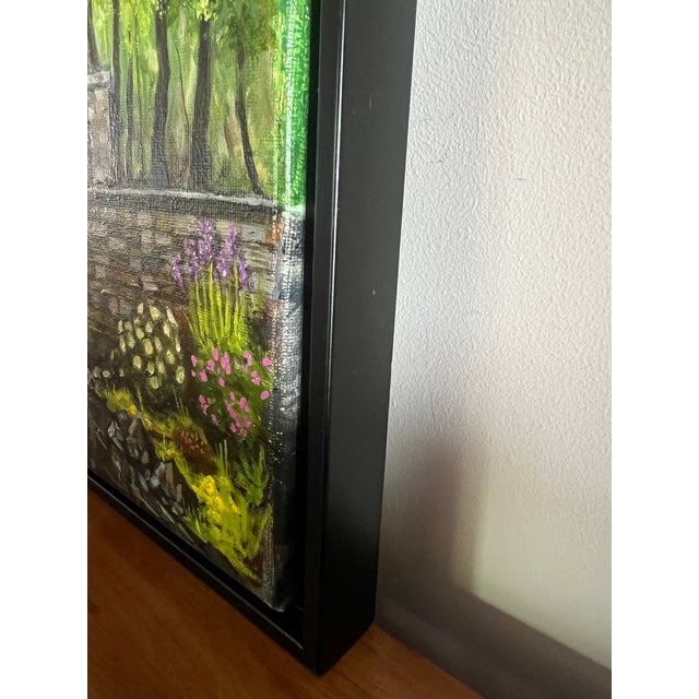 Inspired by Steve Schaaf’s Autumn Bridge Reflections Original Oil Painting For Sale - Image 4 of 11