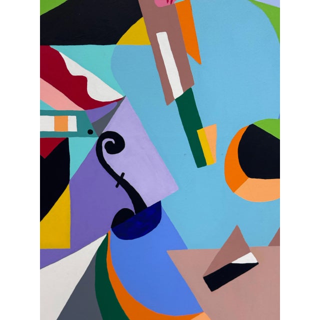 Plastic Jesse Kassel Framed Abstract Acrylic Painting For Sale - Image 7 of 12