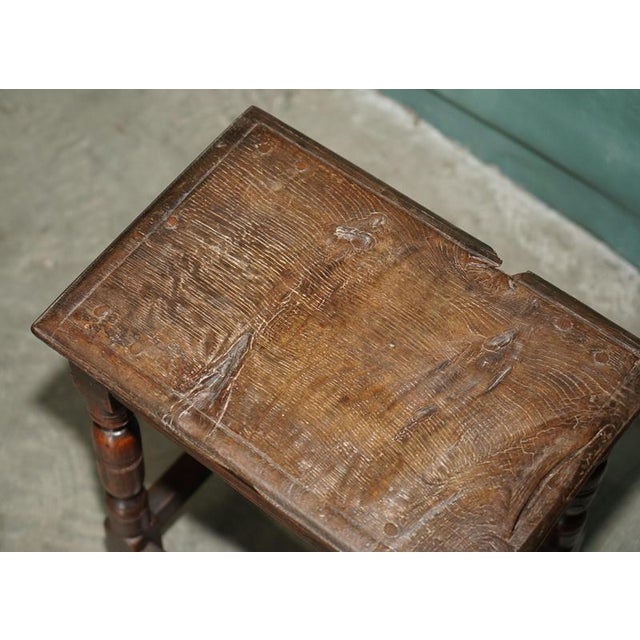 17th Century Mid-17th Century English Oak Joint Stool For Sale - Image 5 of 18