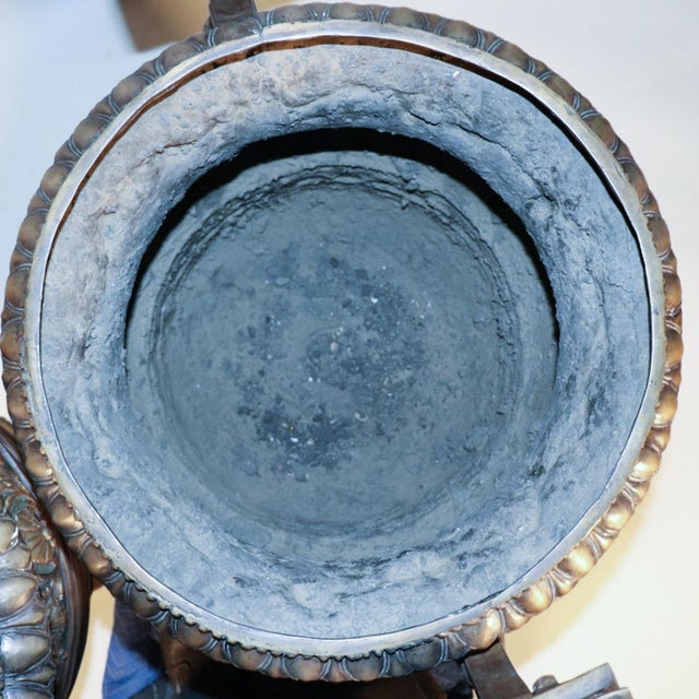 Circa 1850 Neoclassical Patinated Bronze Urns - A Pair For Sale - Image 12 of 12