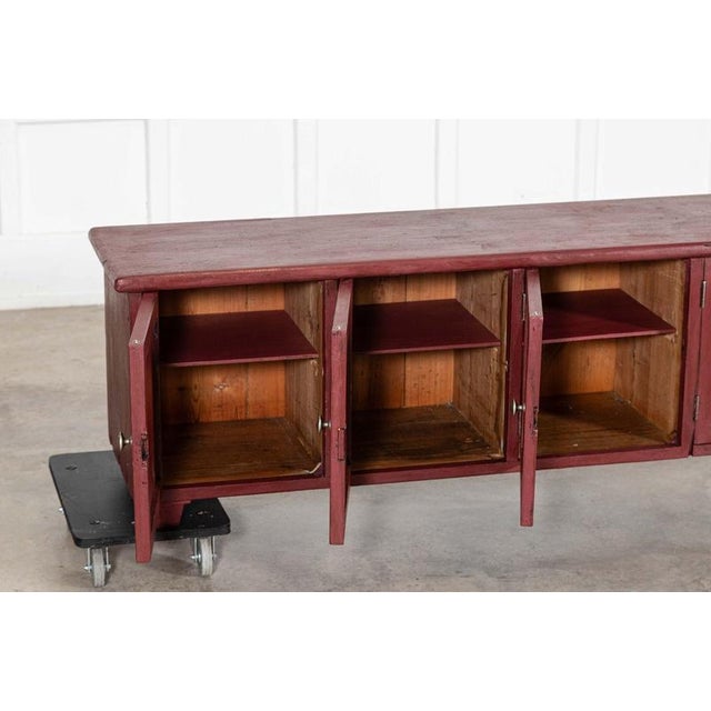 Large Antique English Pine Bench, 1890 For Sale - Image 11 of 14