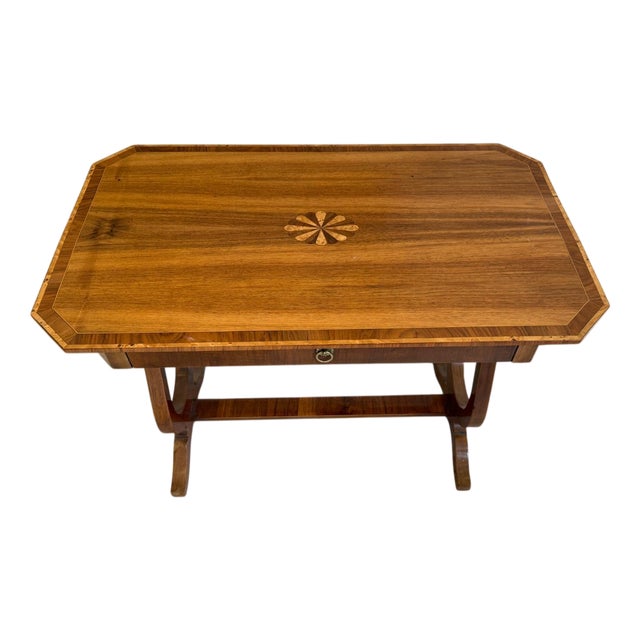 Late Biedermeier Table in Walnut For Sale