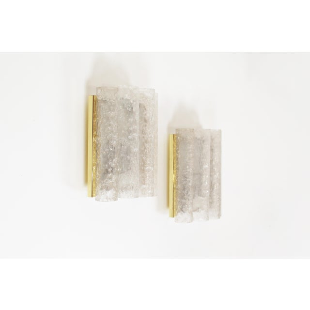 Cream Wall Lamps in Brass and Glass from Doria Leuchten, 1970s, Set of 2 For Sale - Image 8 of 8