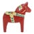 Vintage Swedish Dala Horse by Grannas a Olssons Folk Art Red Orange For Sale