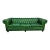 1980s Green Chesterfield Leather Sofa For Sale