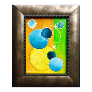Geometric Aurora, Framed Oil on Canvas For Sale