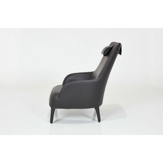 Antonio Citterio 'Febo Bergere' Maxalto. Leather Chair and Ottoman ...